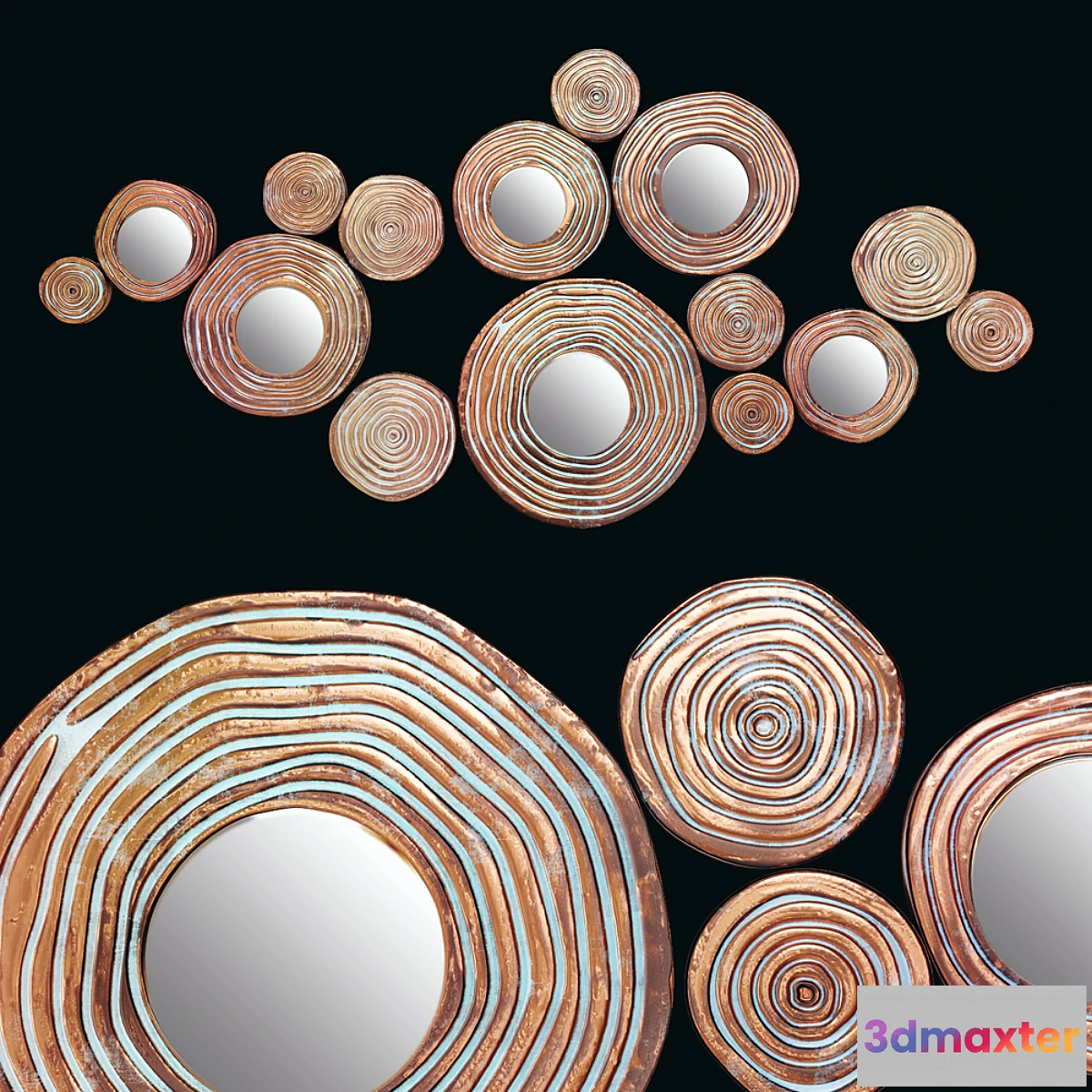 550499 - MOE’S CIRCLE CLUSTER GOLD WALL DECOR