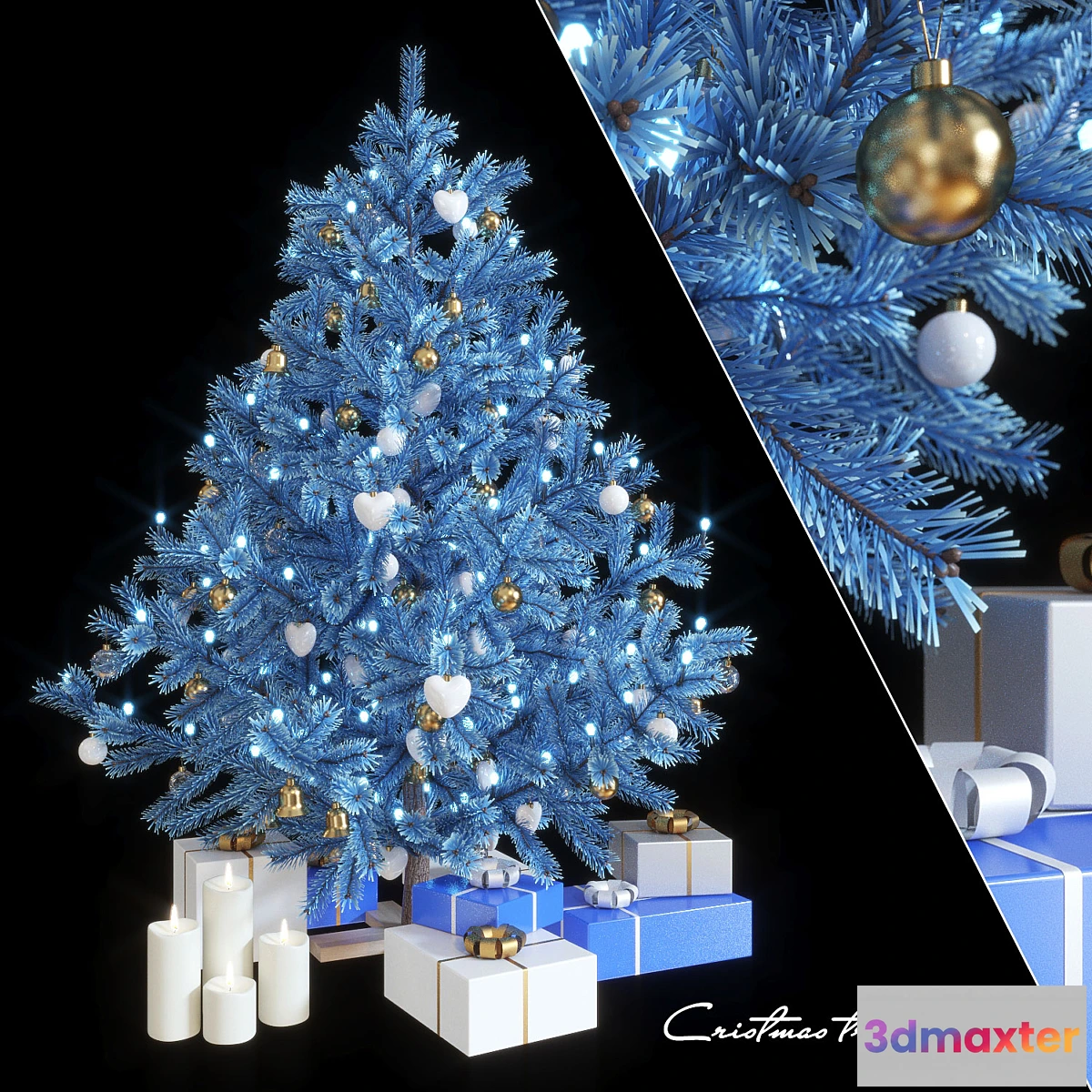 550695 - Fir-tree artificial New Year’s blue