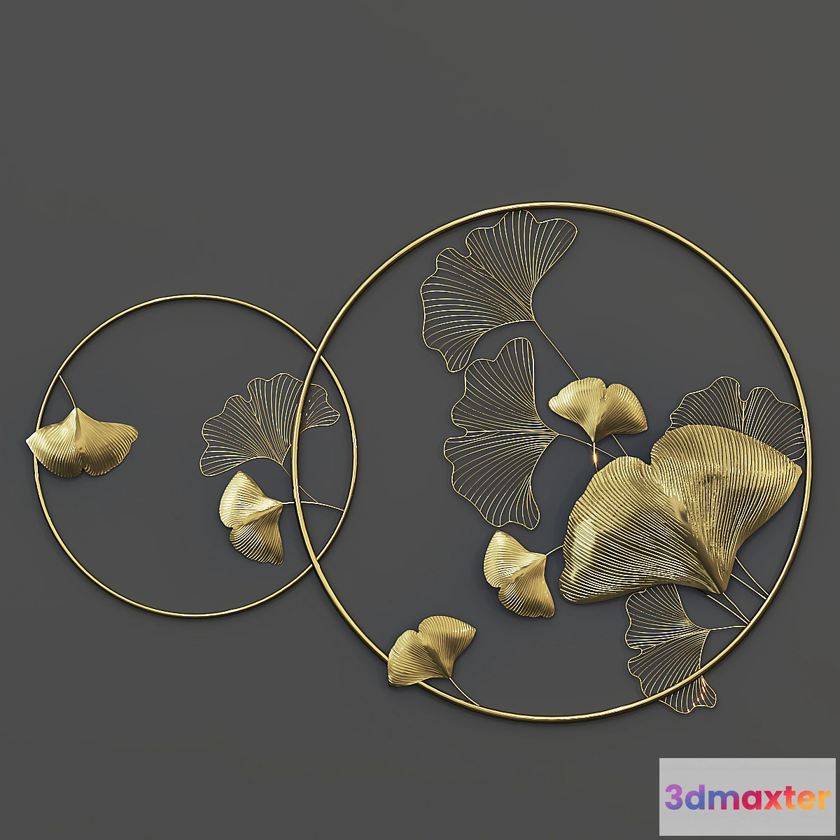 550881 - Wall Decoration Metal-Ginkgo Bilo