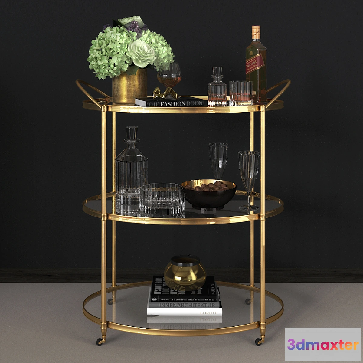 578672 - Arteriors - Connaught Bar Trolley
