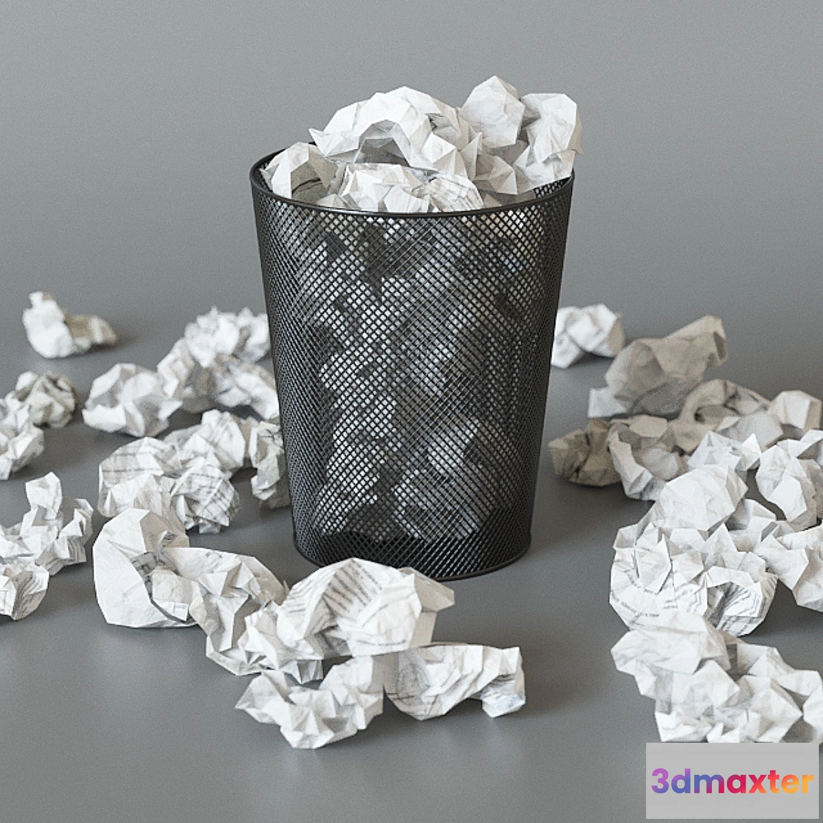 579664 - A trash can with papers