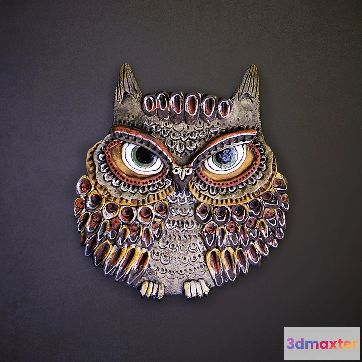 579770 - Ceramic panel “Owl” (3 pieces)