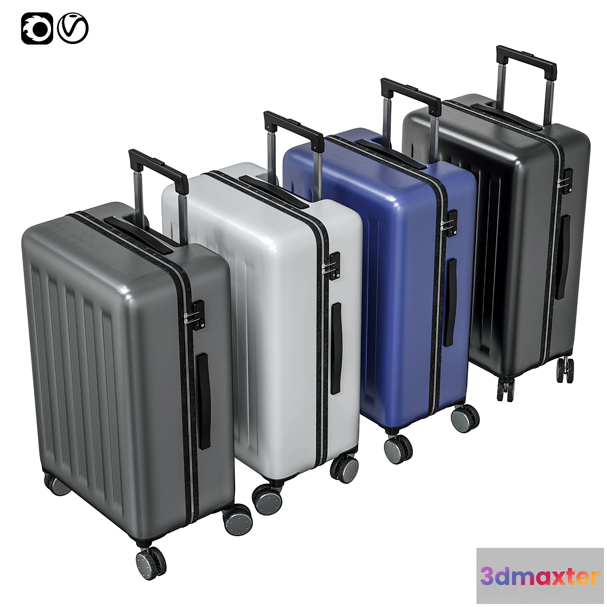 590932 - Suitcase travel Xiaomi RUNMI 90 Points Gray Stars