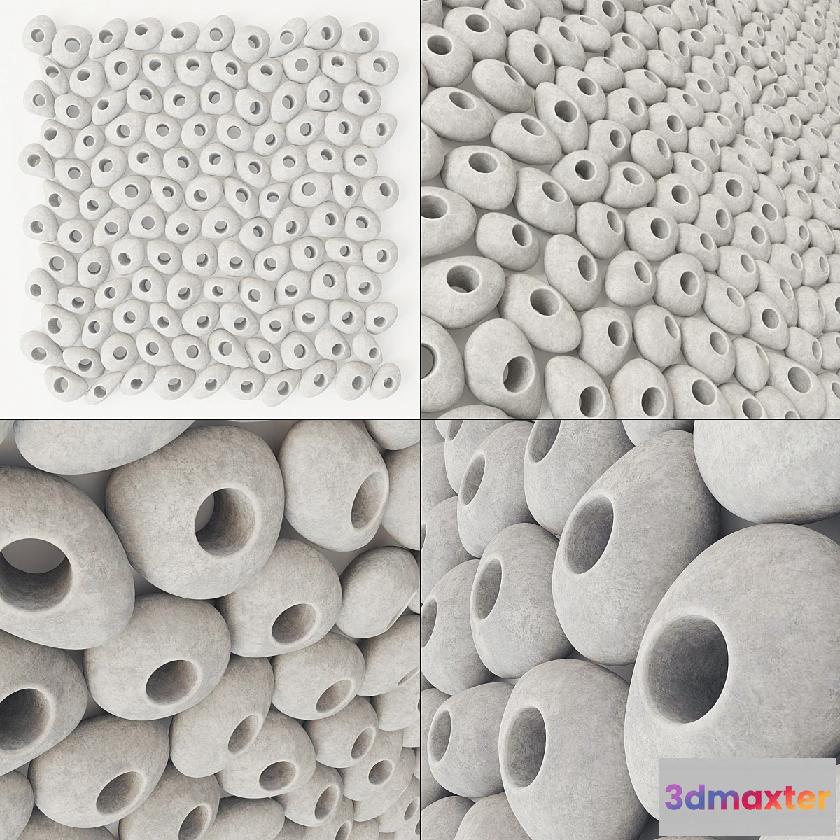 592824 - Pebble smooth hole tile n1