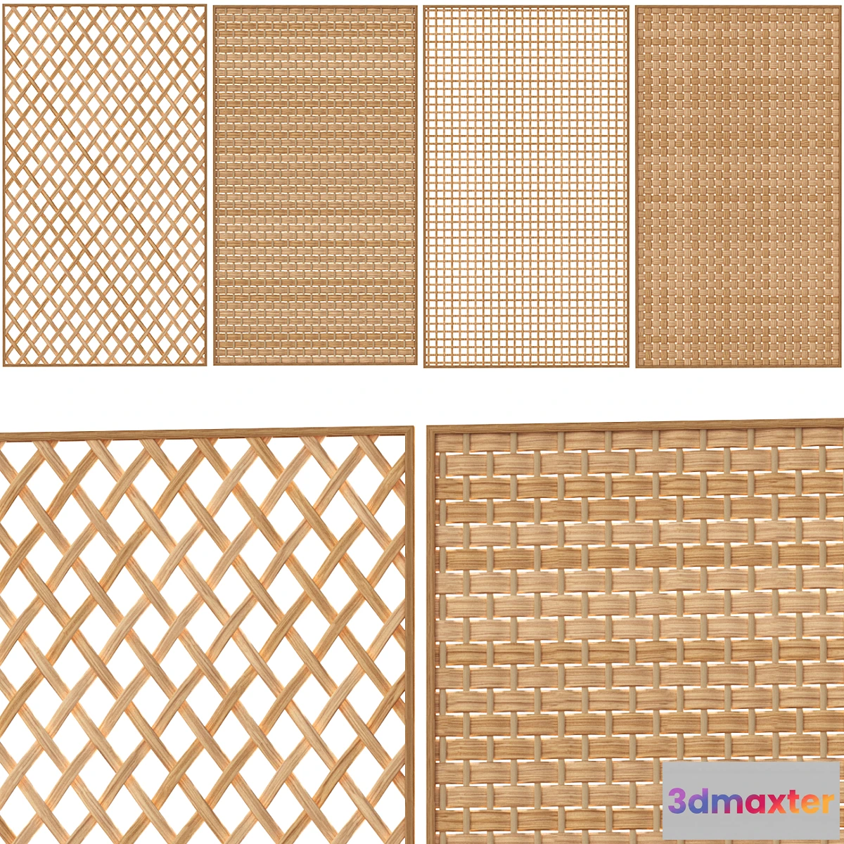 619187 - Decorative rattan partition 02
