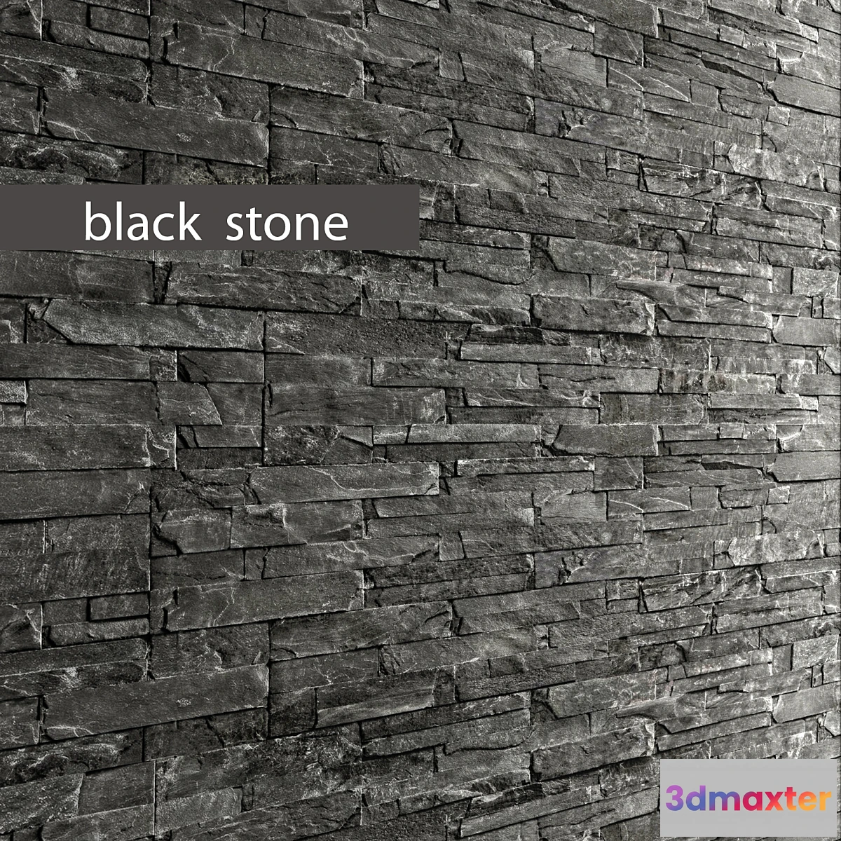 619315 - Masonry.masonry wall wild stone slate black loft