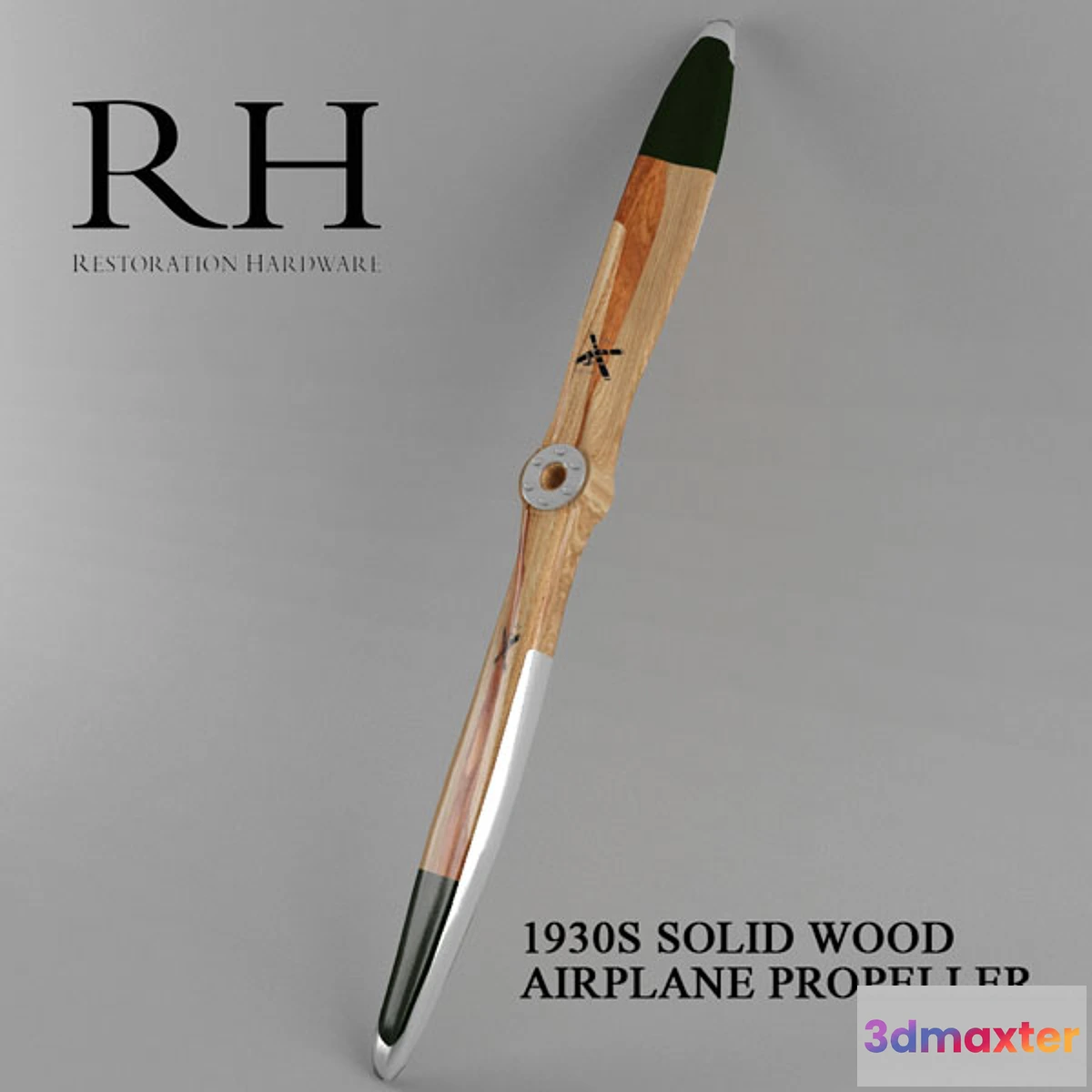 626593 - 1930S SOLID WOOD AIRPLANE PROPELLER