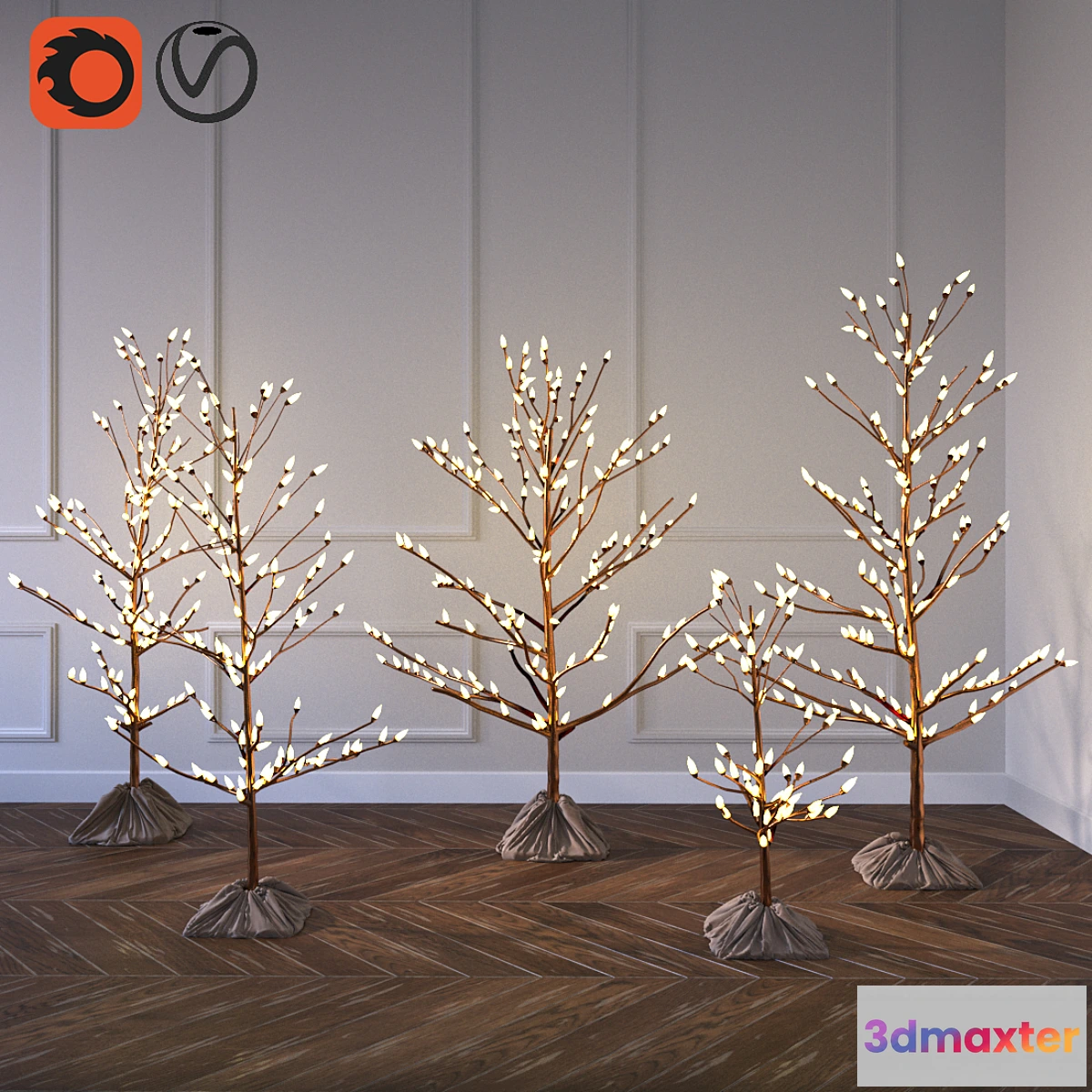 638567 - Decorative Christmas trees