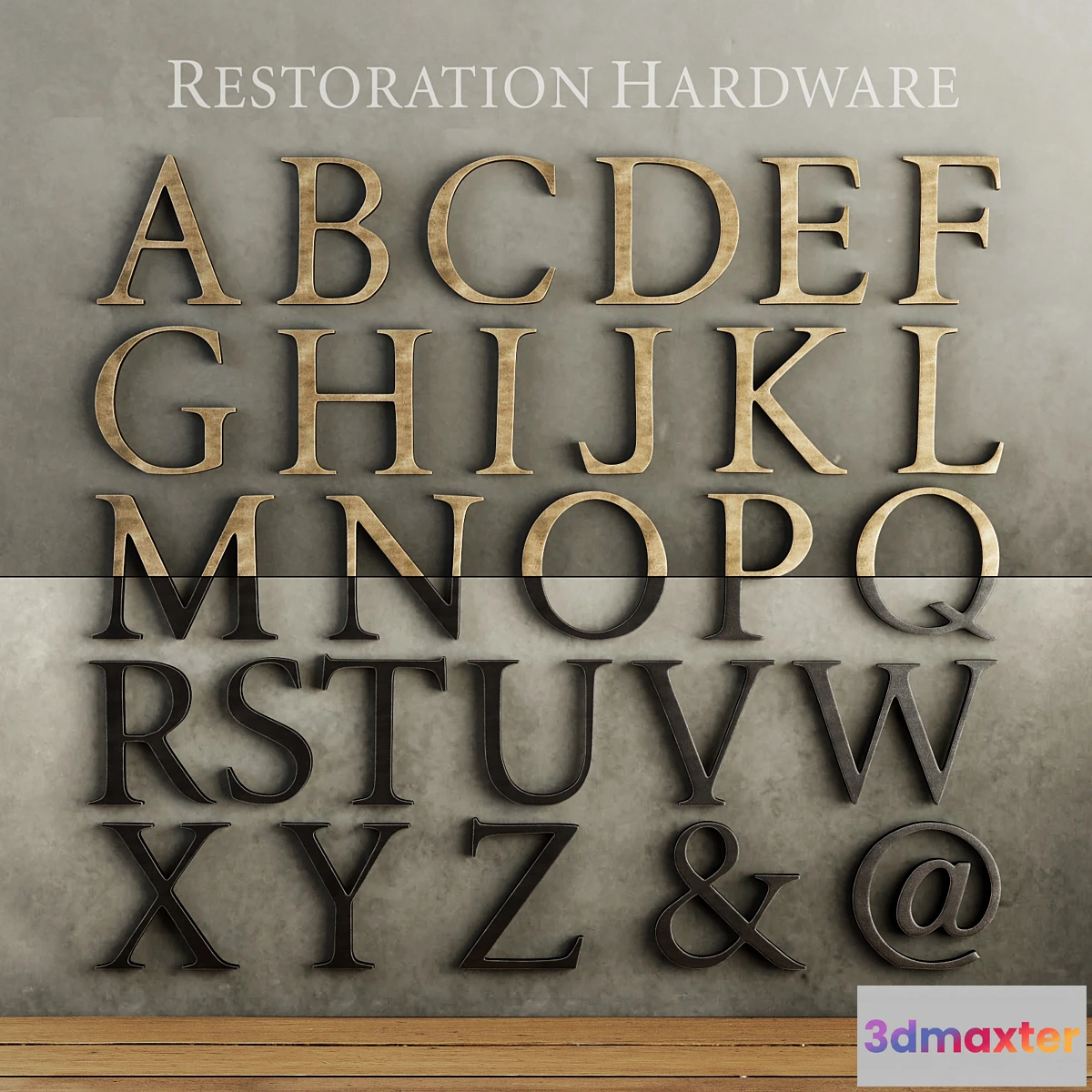 641921 - RH _ CAST METAL LETTER OBJECTS