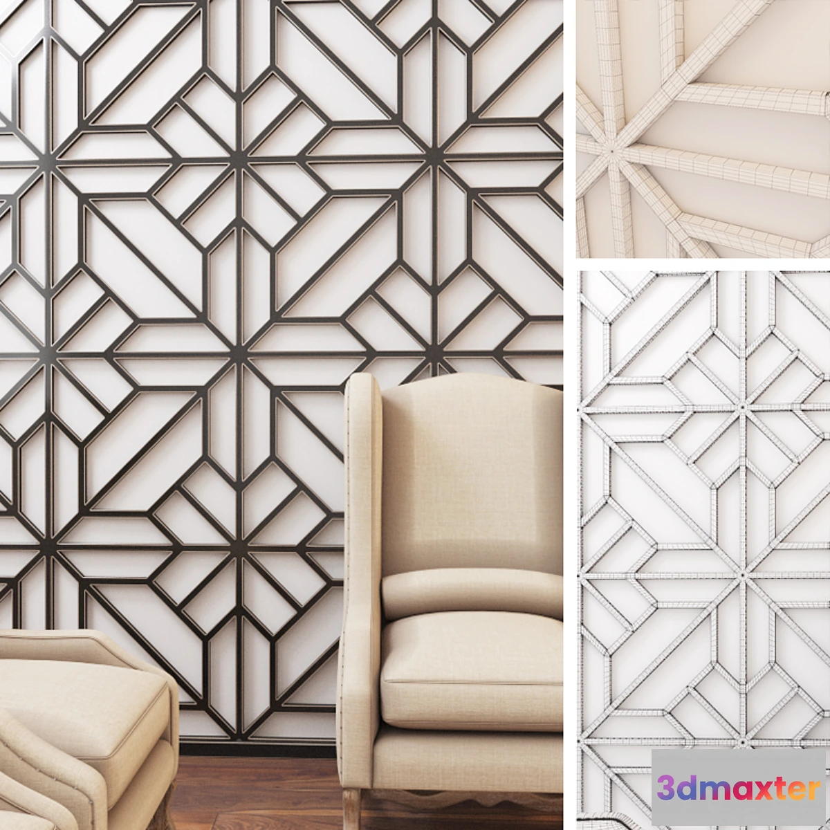 643327 - Carved metal grille