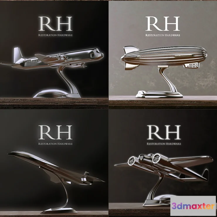 643911 - RH AIRCRAFTS DECORATION SET OF 4 - No.2