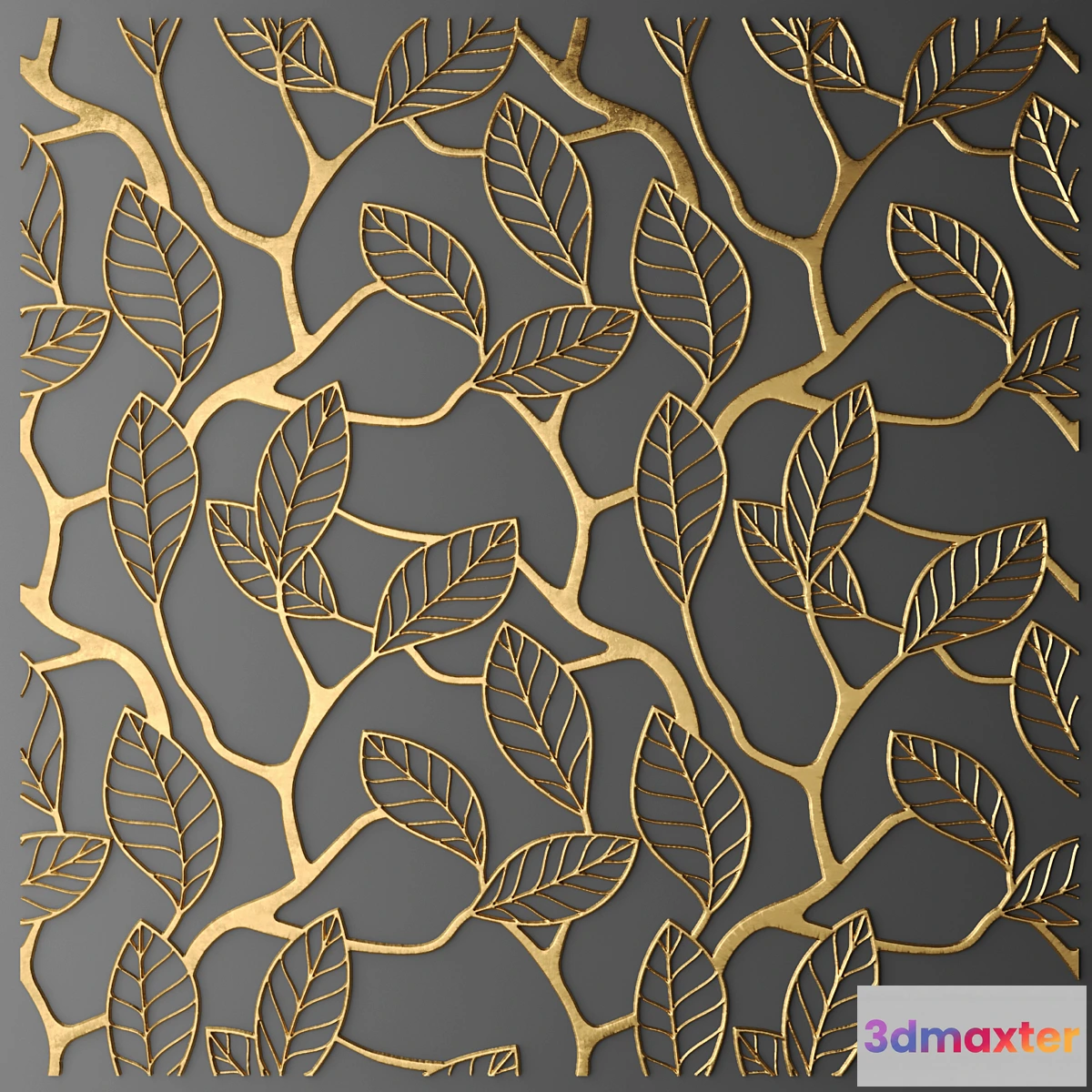 647023 - Panel Lattice panel pattern art abstraction decorative interior wall decor gold luxury leaf