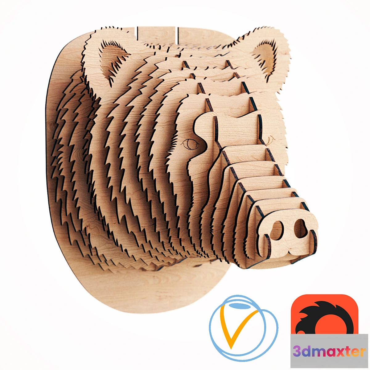647539 - Bear Head Decor