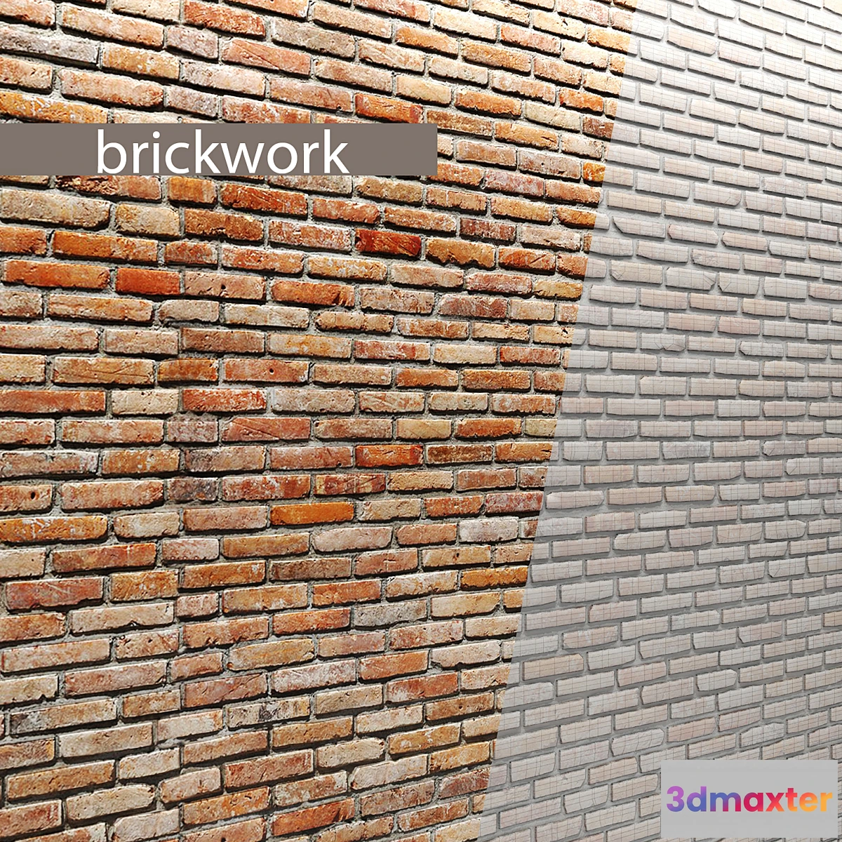 651363 - Brick wall. Masonry brick loft aged set collection decorative panel wall
