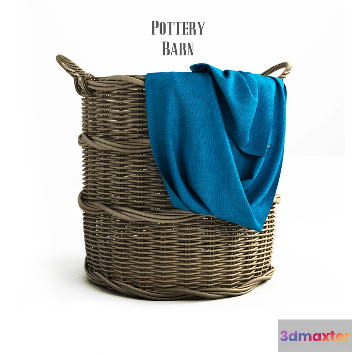 651987 - Pottery barn Chelsea Woven Arurog Rattan Basket Extra-Large Oval