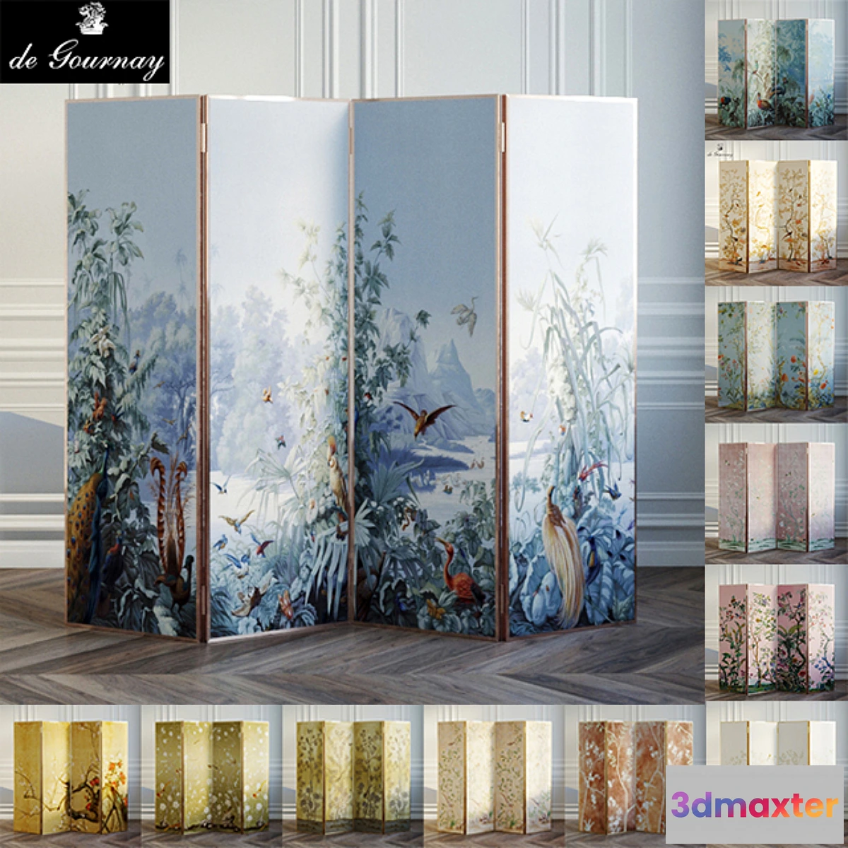 656233 - Screen covers with wallpaper De Gournay - No.2