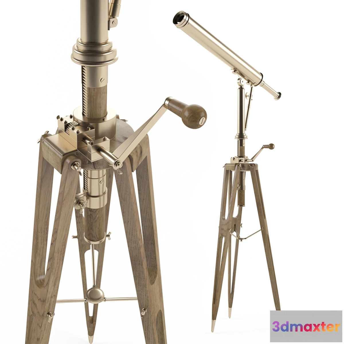 659705 - 19th_c._parisian_brass_telescope