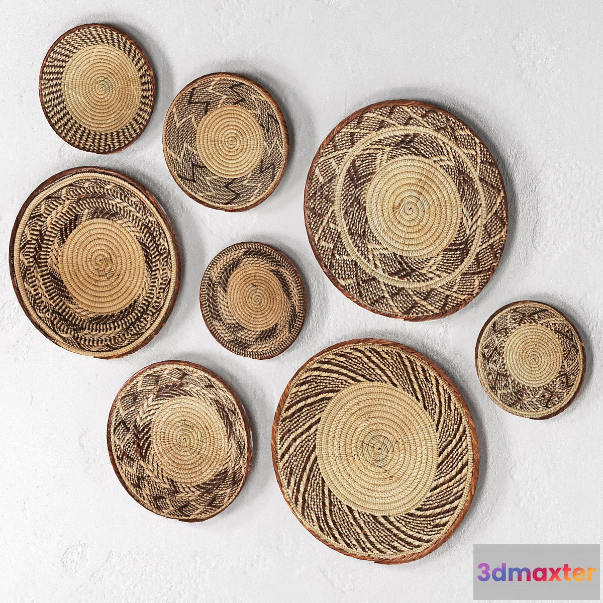703470 - Wicker African wall baskets. - No.4