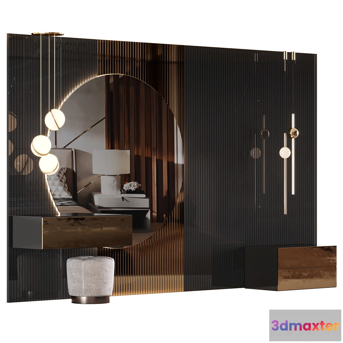 703514 - Wall panel and dressing table