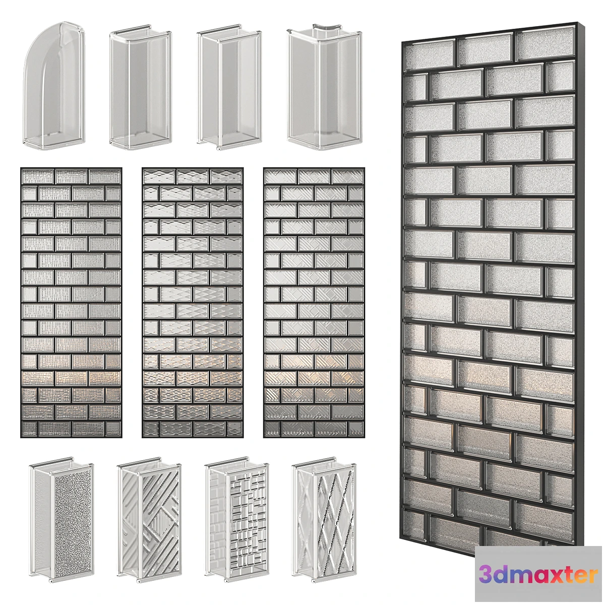 703586 - Glass Block Wall 06