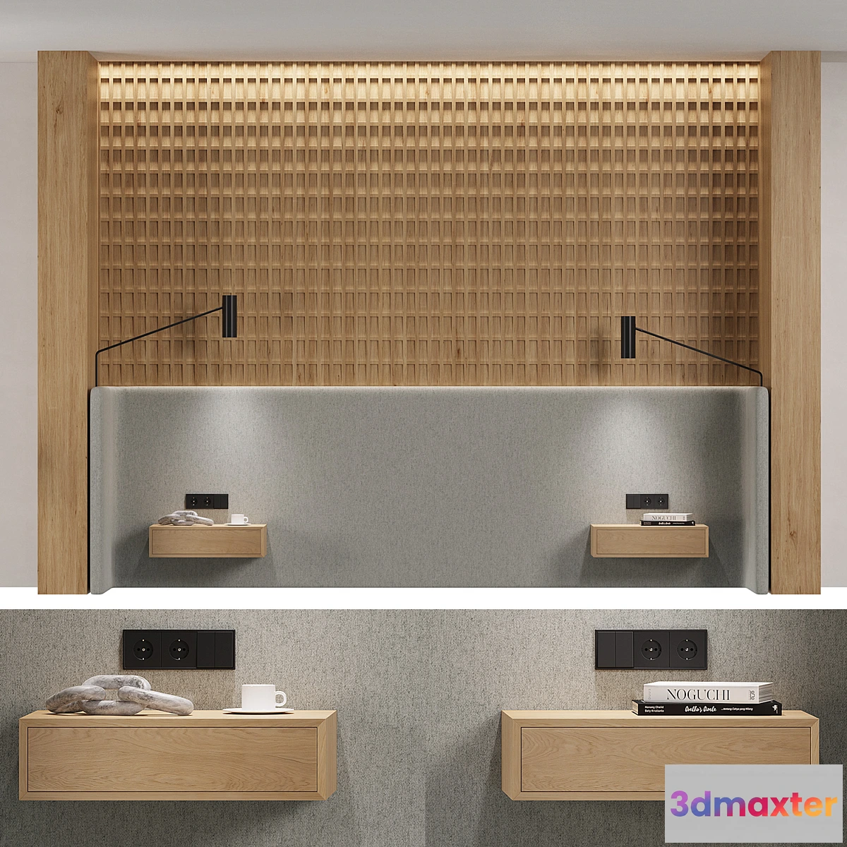 703638 - Headboard Kioto with decorative panel