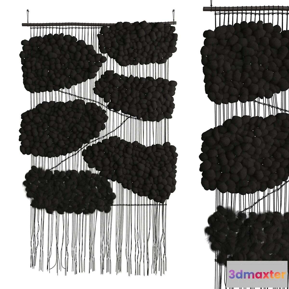 703906 - Tapestry Cloud Black by Helen Loom