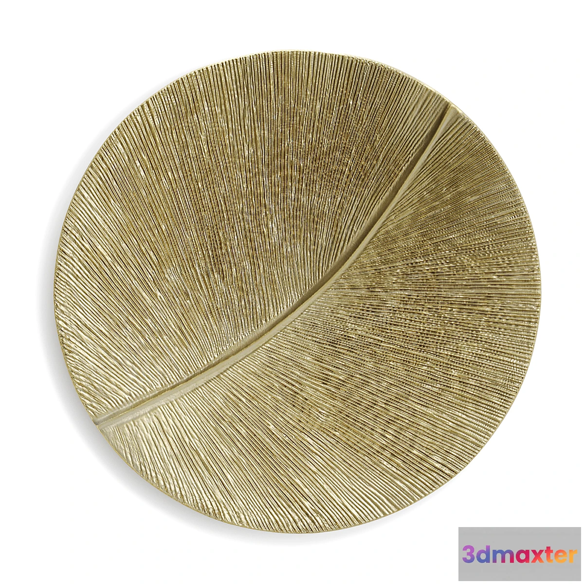 717618 - Round wall panel leaf curcle gold - No.2