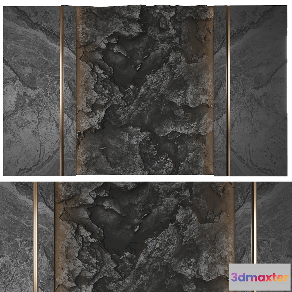 717946 - Wall panel with a black rock - No.2