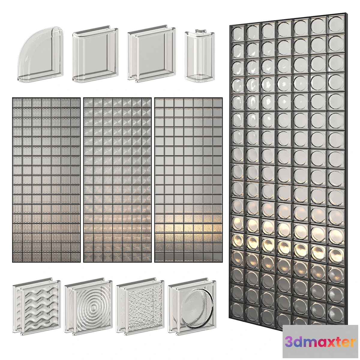 767177 - Glass Block Wall 02