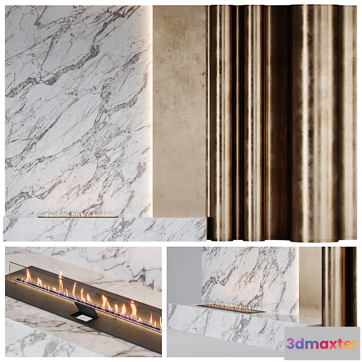 784174 - Decorative wall panels with fireplace  02 - No.2