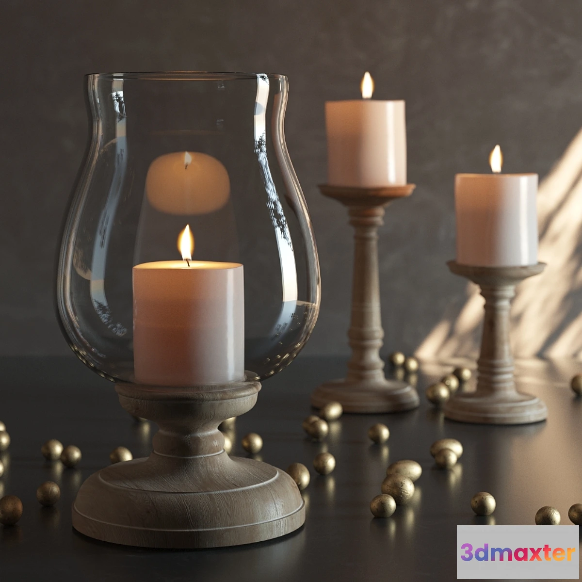 817060 - Ashton Wood Candlesticks - No.2