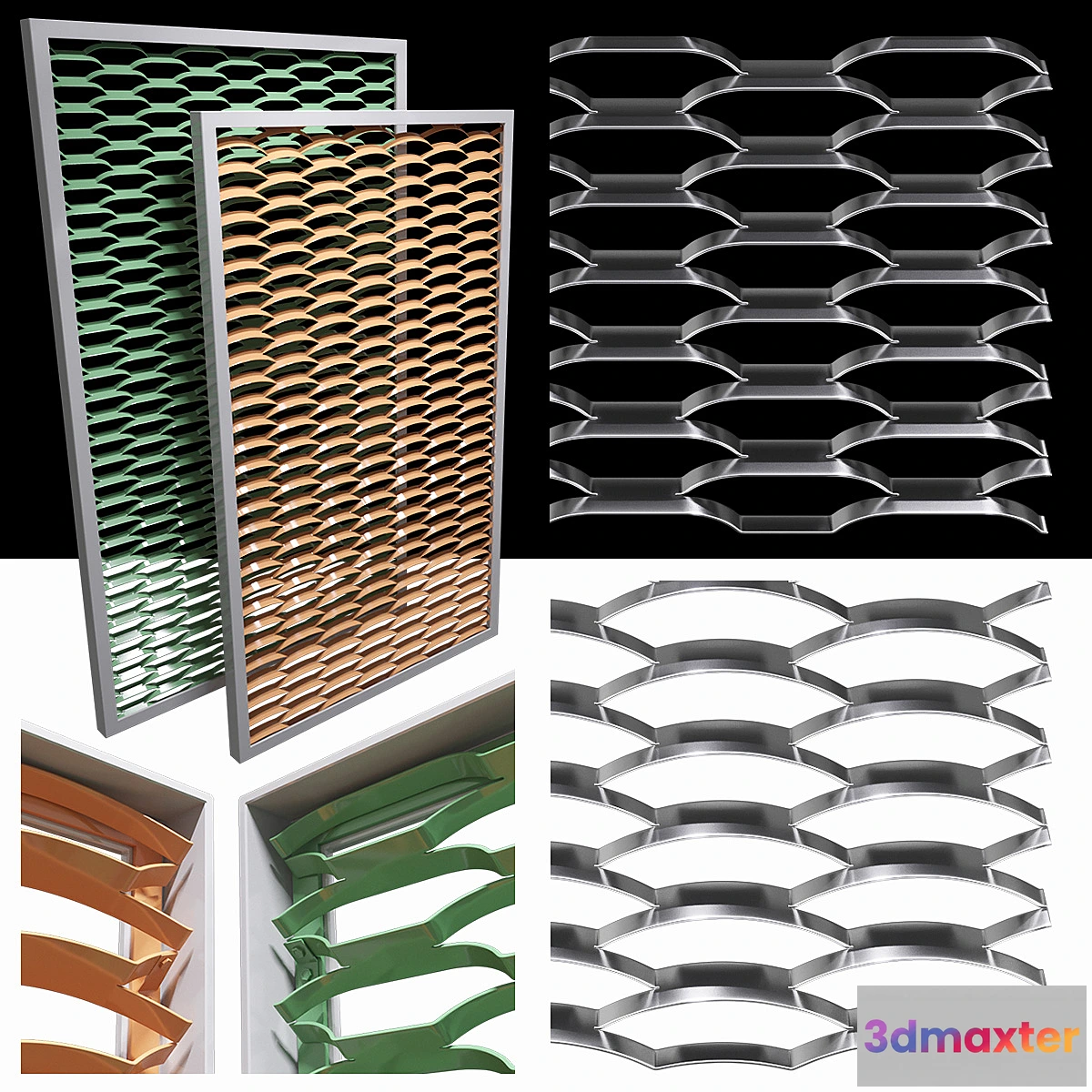 828310 - Expanded metal stainless (radial & arc) - No.3