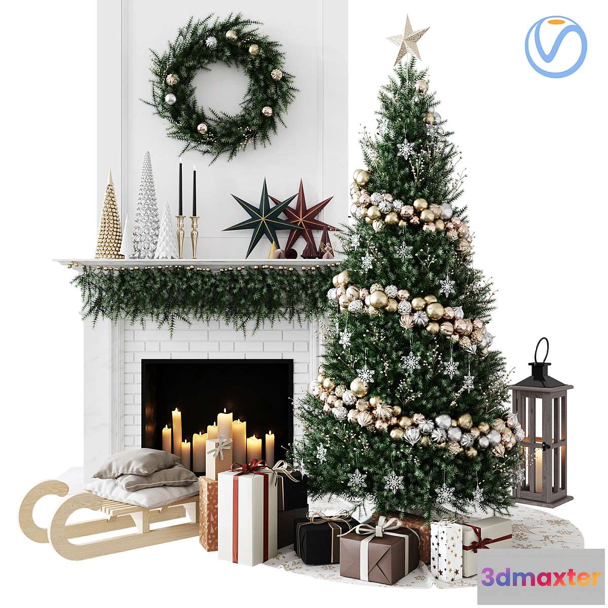 828508 - Christmas Decorative set sk_1 (Vray) - No.3