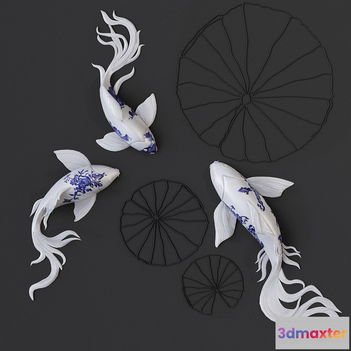 857411 - FISH Koi _ Wall Sculptures - No.3