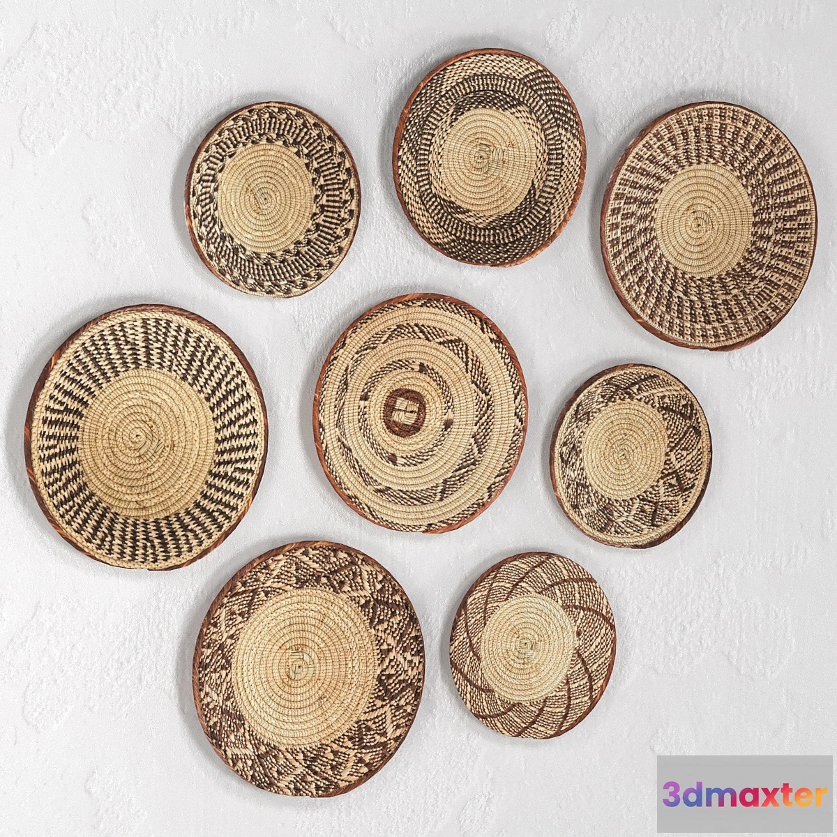 868947 - Wicker African wall baskets. - No.9