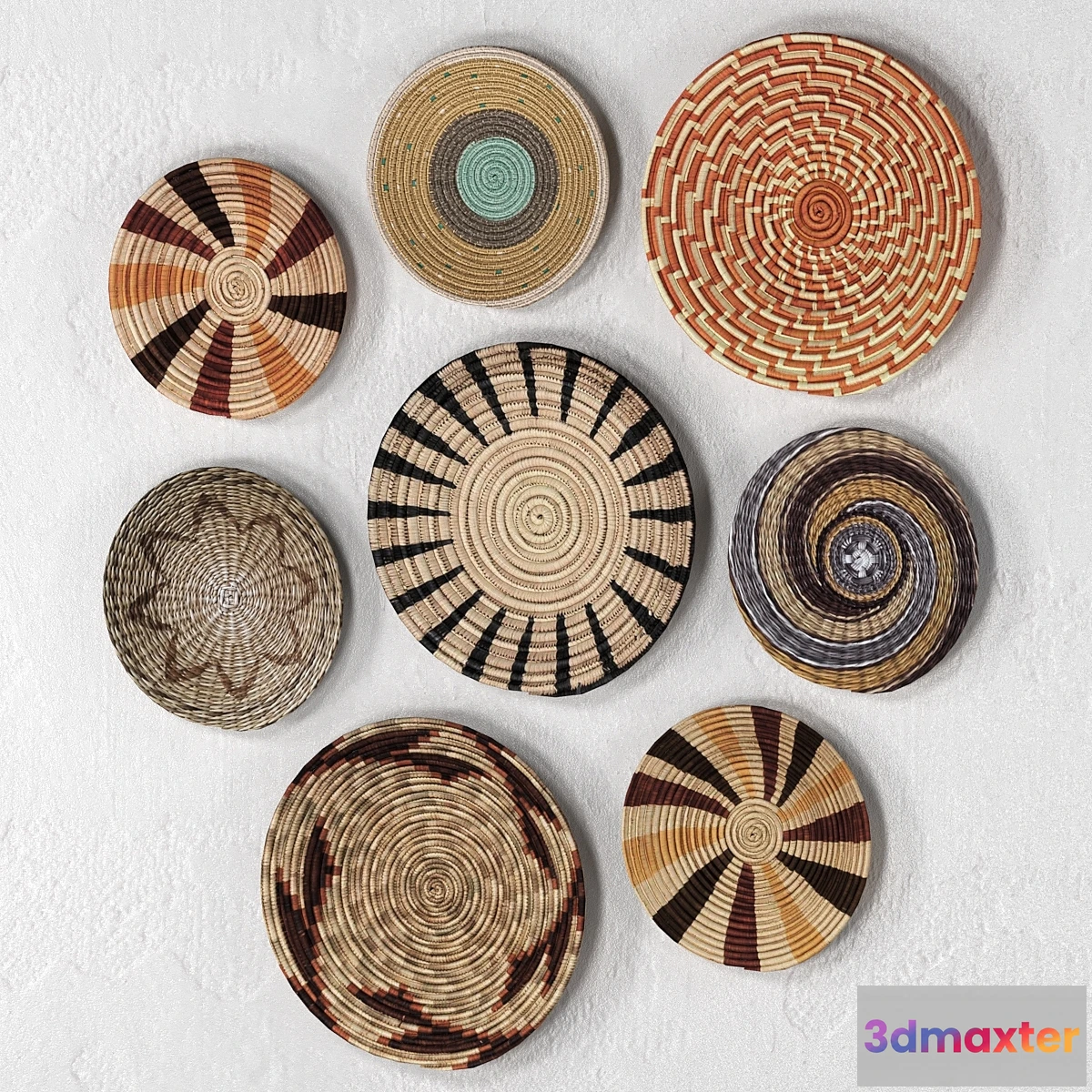 869085 - Wicker African wall baskets - No.8