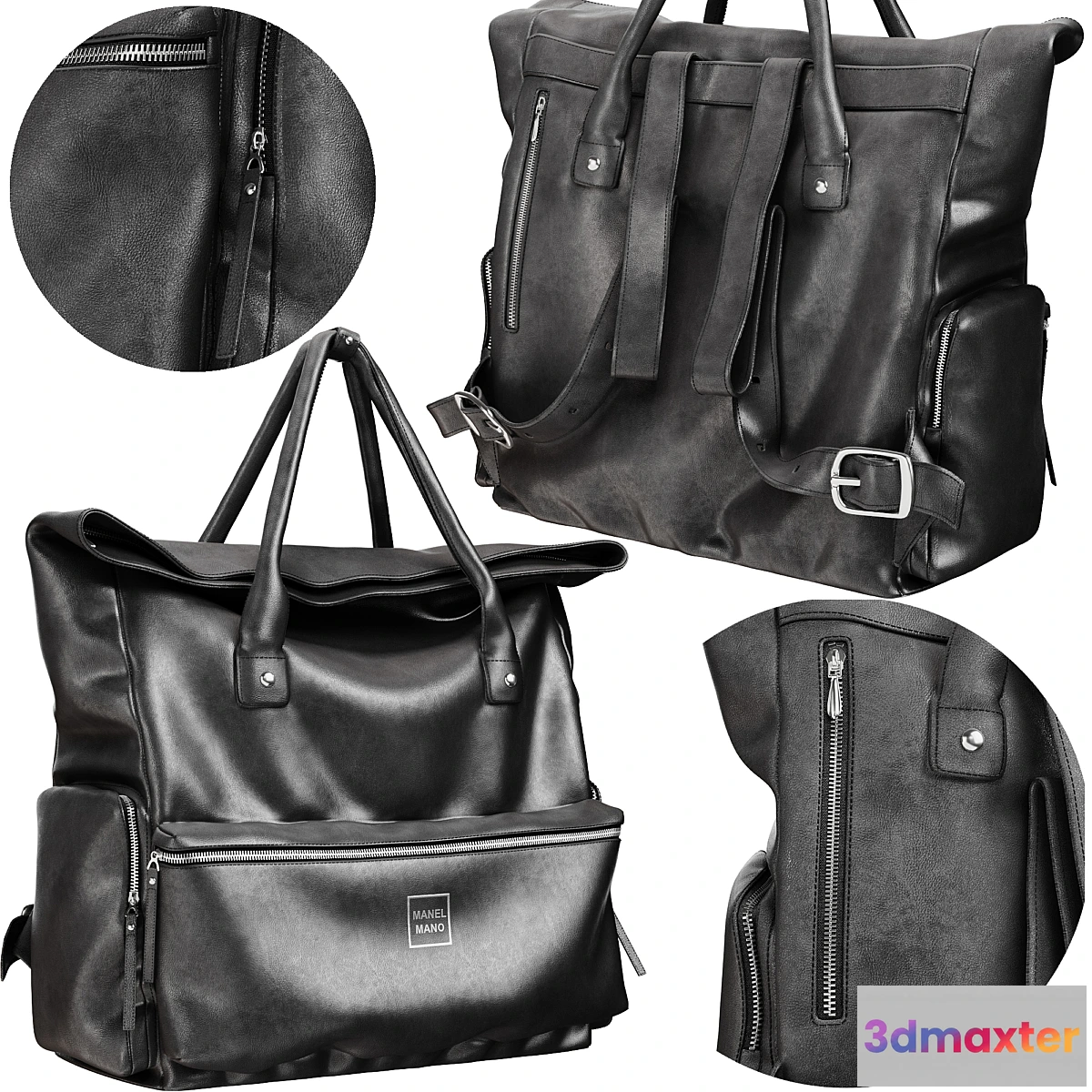 872501 - A leather backpack - No.4