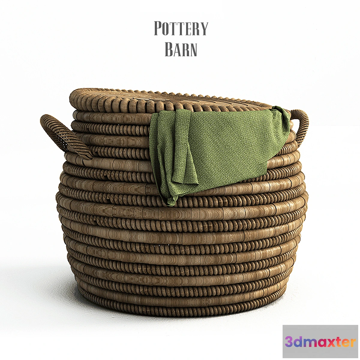 896612 - Pottery barn Lexine Round Lidded Basket - No.2