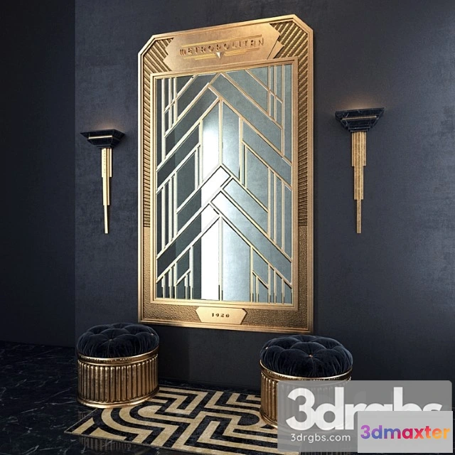 928148 - Art Deco Composition With A Mirror