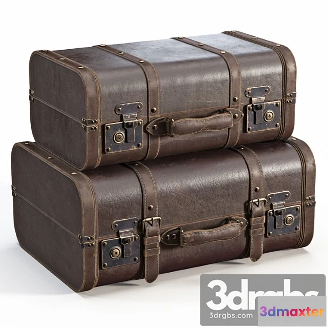 928344 - Brown vintage suitcases