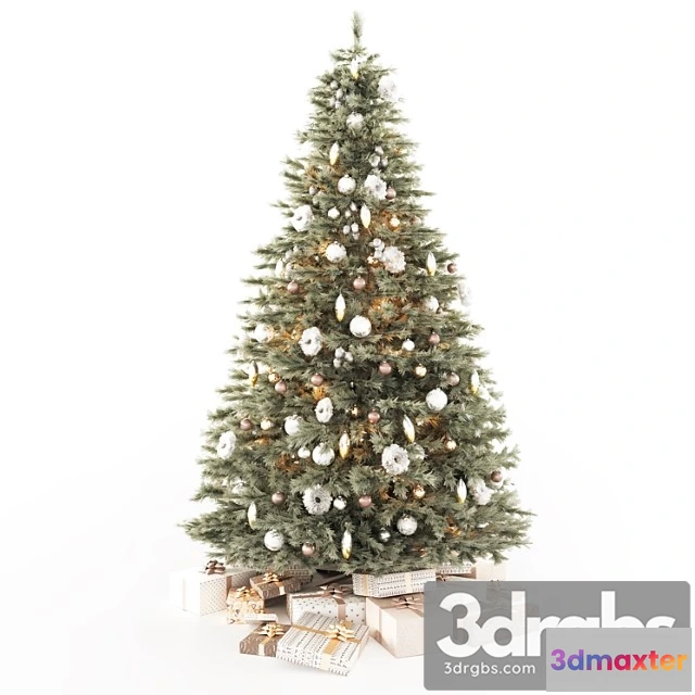 928572 - Decorated christmas tree model with gifts