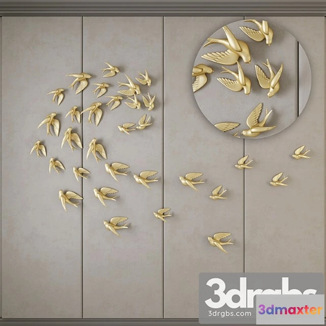 928662 - Decorative panels with birds