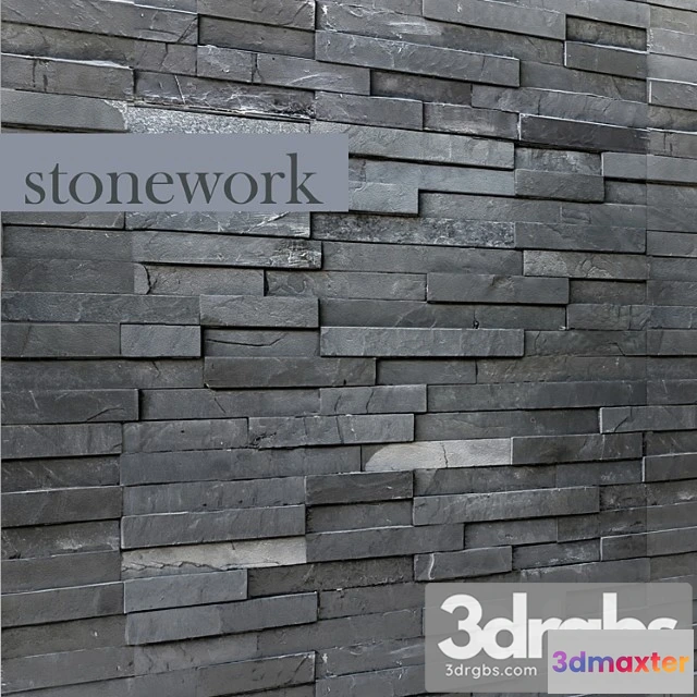928752 - Decorative Stone Wall Decor Wild Black Slate In Loft Style Tiles