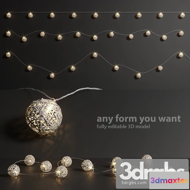 928992 - Editable garland lights set 3