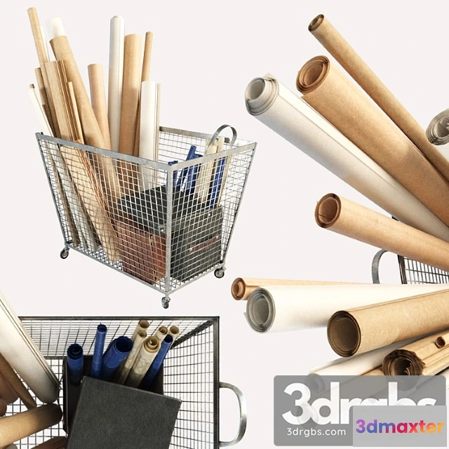 929298 - Iron basket with paper