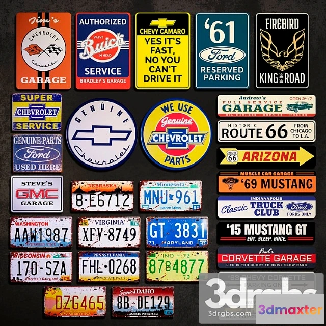 929458 - Metal signs №12. auto