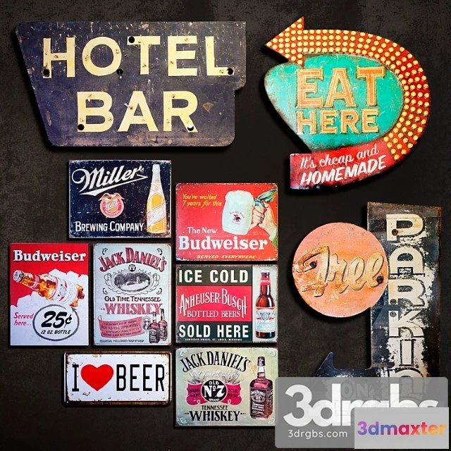 929464 - Metal signs №8. bar
