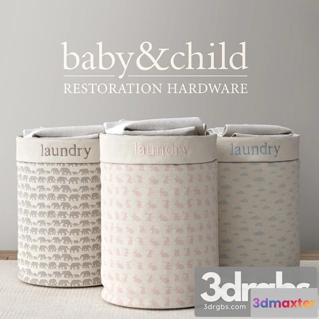 929522 - nursery canvas hamper - No.2