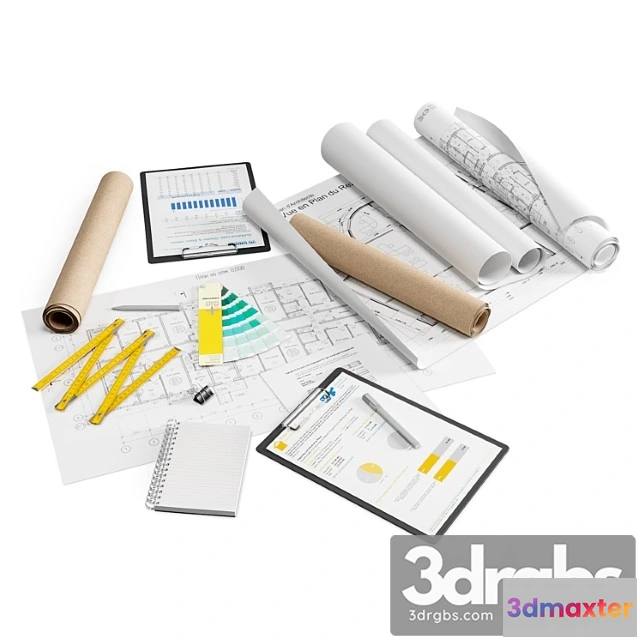 929532 - Office workplace decor set 1