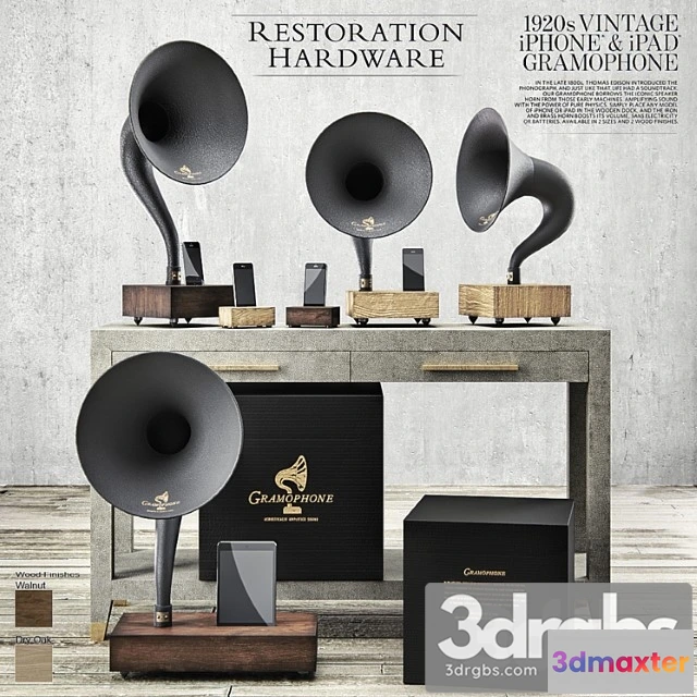929702 - Restoration hardware - gramophone set